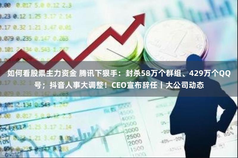 如何看股票主力资金 腾讯下狠手：封杀58万个群组、429万个QQ号；抖音人事大调整！CEO宣布辞任丨大公司动态